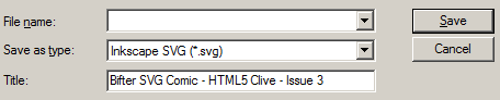 Screenshot of Inkscape’s save dialog box with our example title placed inside the title box
